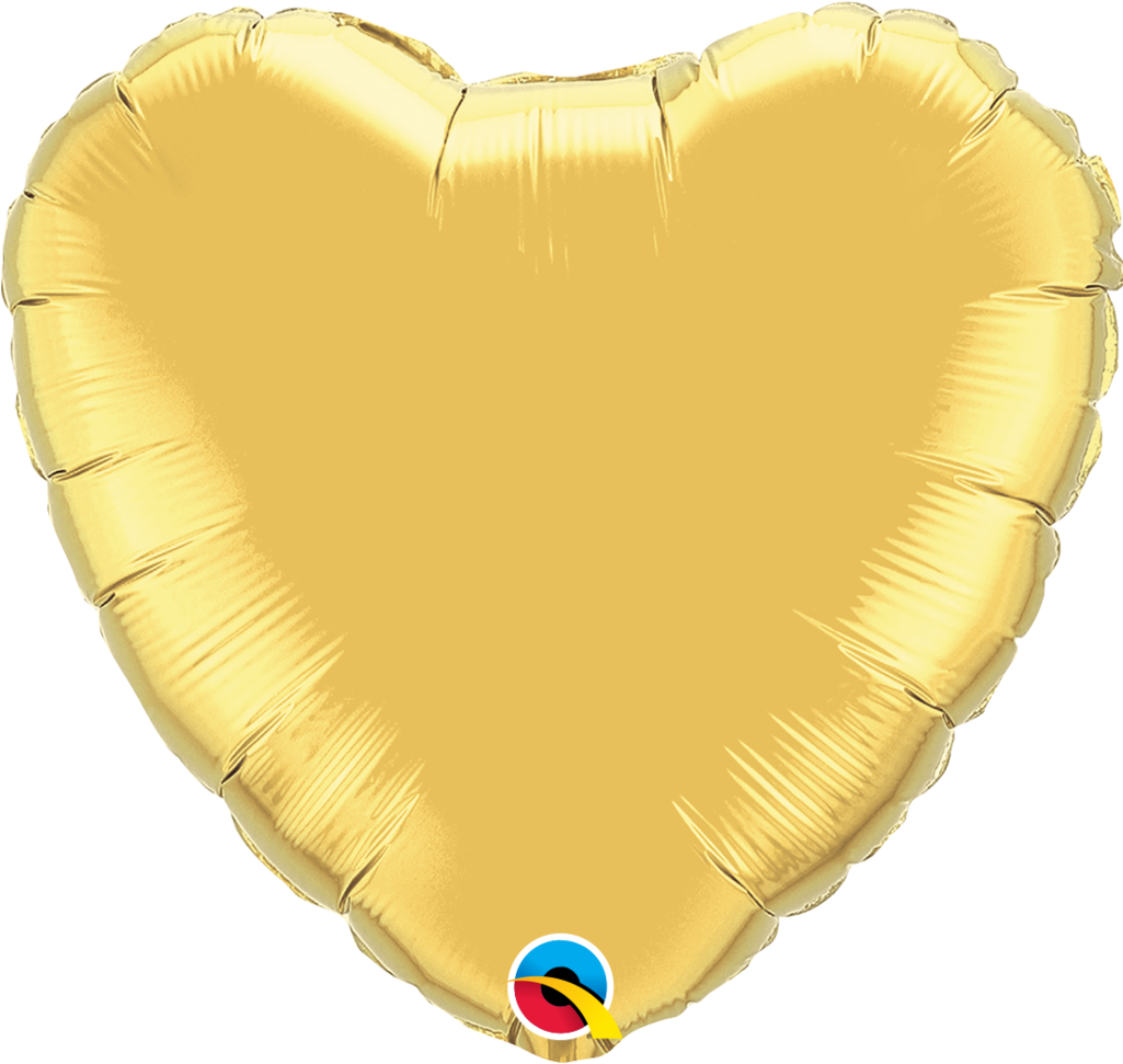 Heart, Png Gold Foil - Pams Foil 90cm Heart Metallic Gold (q78451) (1024x1024), Png Download
