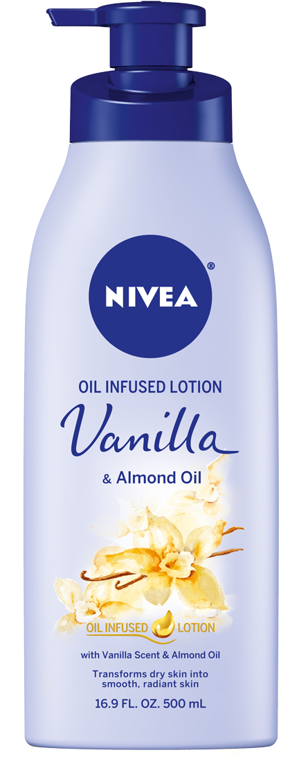 Vanilla & Almond Oil Infused Body Lotion For Smooth, - Nivea Vanilla And Almond Oil (1010x1180), Png Download