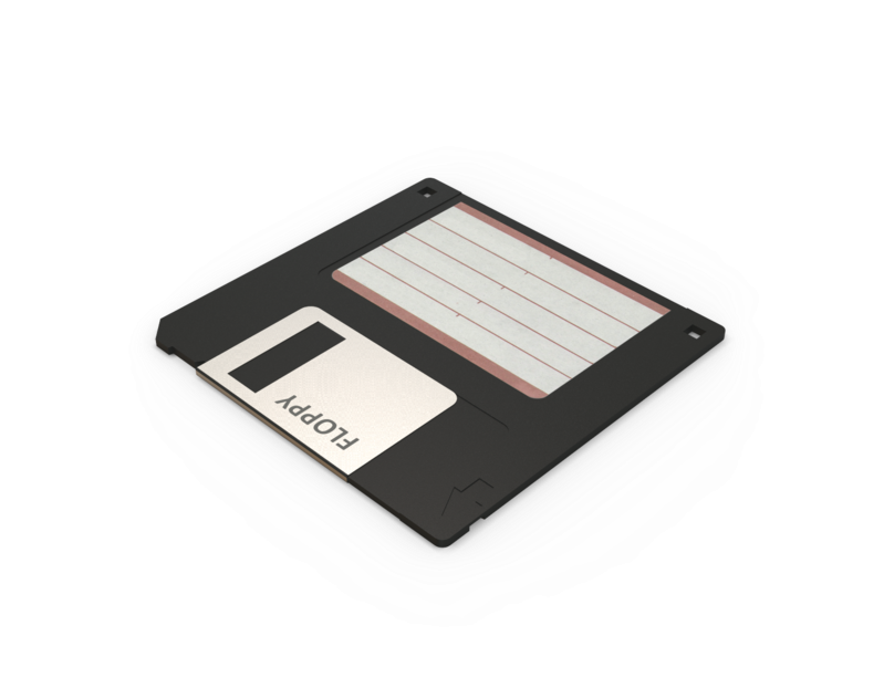 Floppy Disk 3d Model (798x640), Png Download