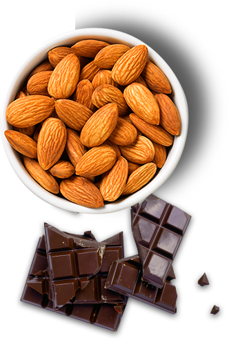 Crunchy Almonds, Rich Chocolate, Chewy Oats And A Twist - Health Benefit Of Almond (332x493), Png Download