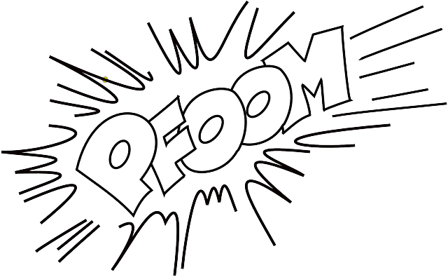 Noise, Comics, Onomatopoeia, Sound, Boom, Explosion - Onomatopeya De Ruido (640x395), Png Download