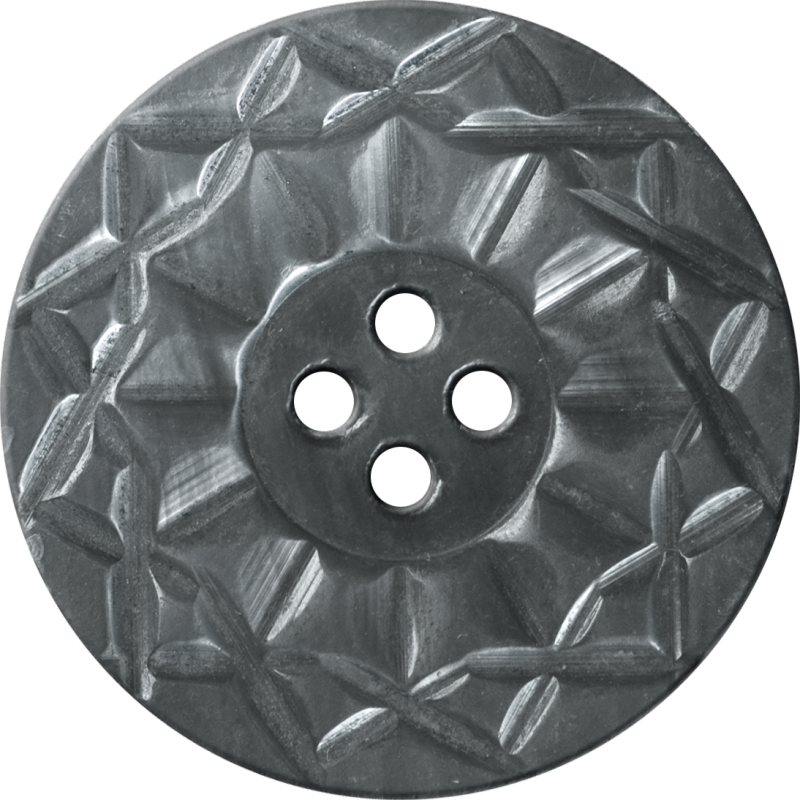 Button With Twelve-pointed Intertwining Border, Silver - Circle (800x800), Png Download