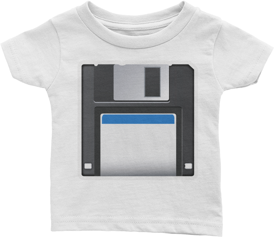 Emoji Baby T-shirt - Floppy Disk (1000x1000), Png Download