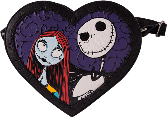 Nightmare Before Christmas Jack & Sally Loungefly Crossbody - Sally And Jack Nightmare Before Christmas (600x600), Png Download