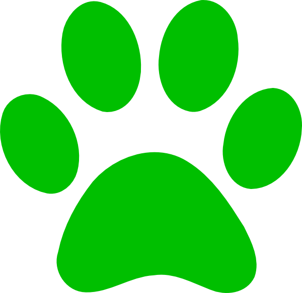How To Set Use Green Paw Print Bobcat Clipart (600x583), Png Download