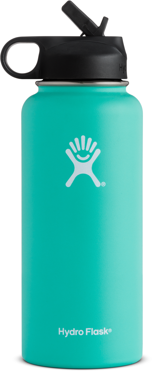 32 Oz Wide Mouth W/ Straw Lid - Hydro Flask 32 Oz Wide Mouth W/ Straw Lid Bottle (804x1262), Png Download