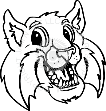 Bobcat Lynx Head Muzzle Vector Mascot Icon Royalty (345x361), Png Download