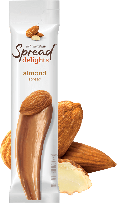 Spread Delights Almond Spread With Almonds - Almond (589x1024), Png Download