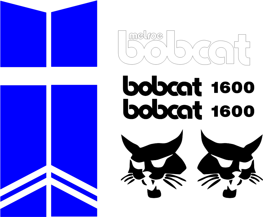 Bobcat 1600 Decal Set - Bobcat 753 (929x768), Png Download