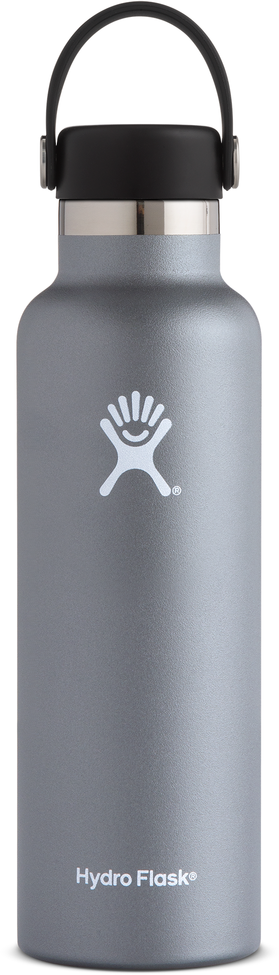 Graphite Png - Hydro Flask 21oz Standard Mouth Insulated Bottle (755x2143), Png Download