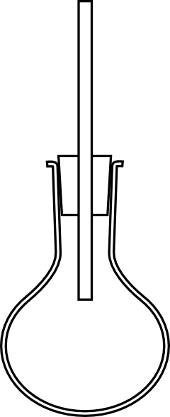 Free Vector Round Bot Flask Clip Art - Round Bottom Flask Tube (240x589), Png Download
