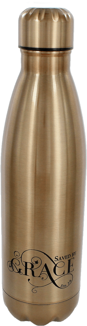 8 'saved By Grace' Gold 17oz Stainless Steel Water - Water Bottle (900x1349), Png Download