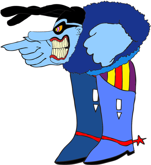 Blue Meanie Yellow Submarine Movie, Blue Meanie, Beatles - Blue Meanie Beatles (600x900), Png Download