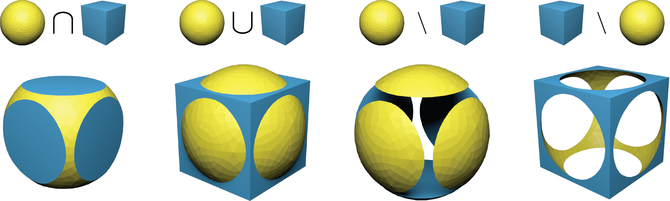 Images/boolean - Mesh Boolean (2214x665), Png Download
