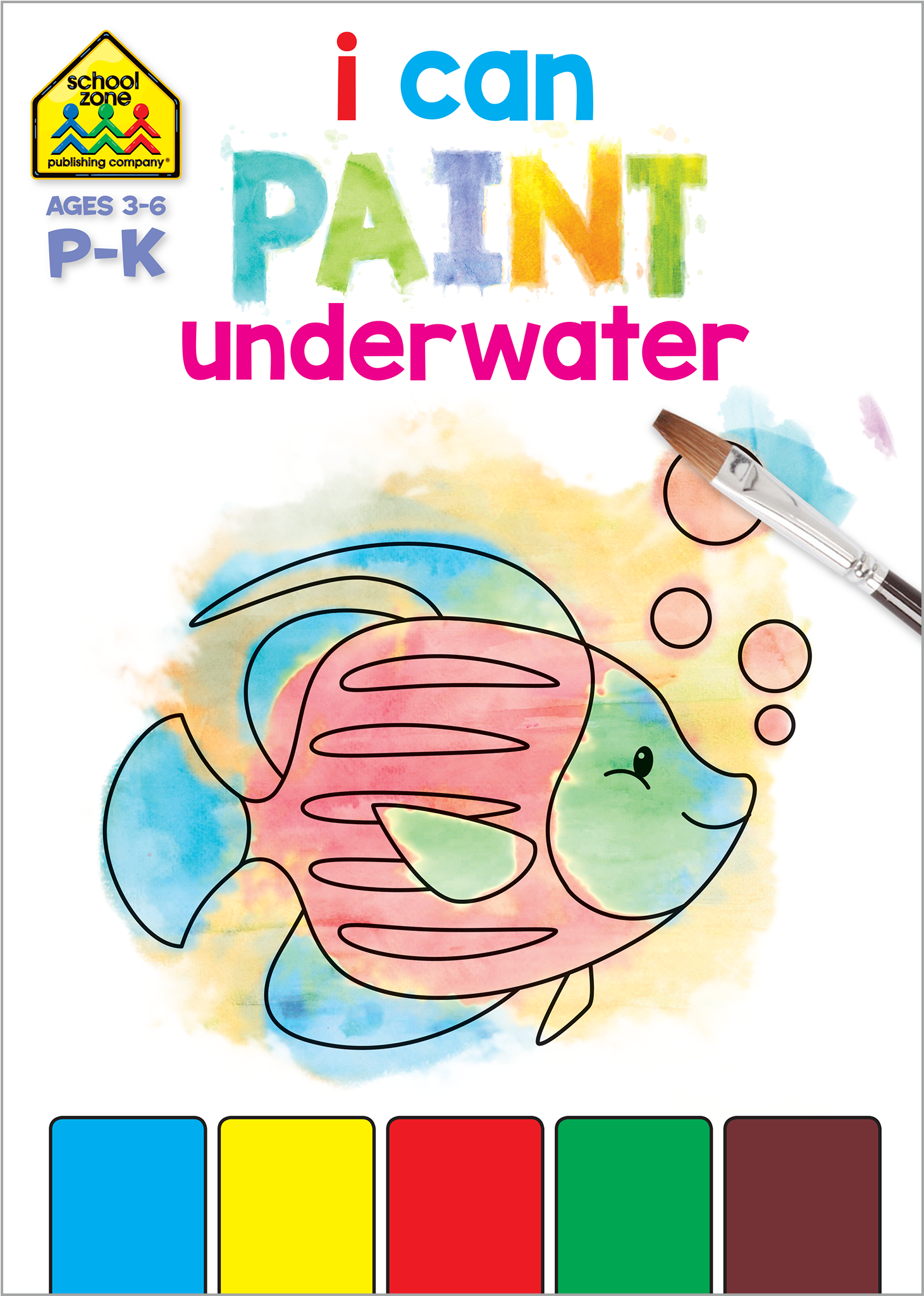 Paint By Numbers I Can Paint Underwater Is A Fun Way - School Zone I Can Paint Books - Underwater (2048x2048), Png Download