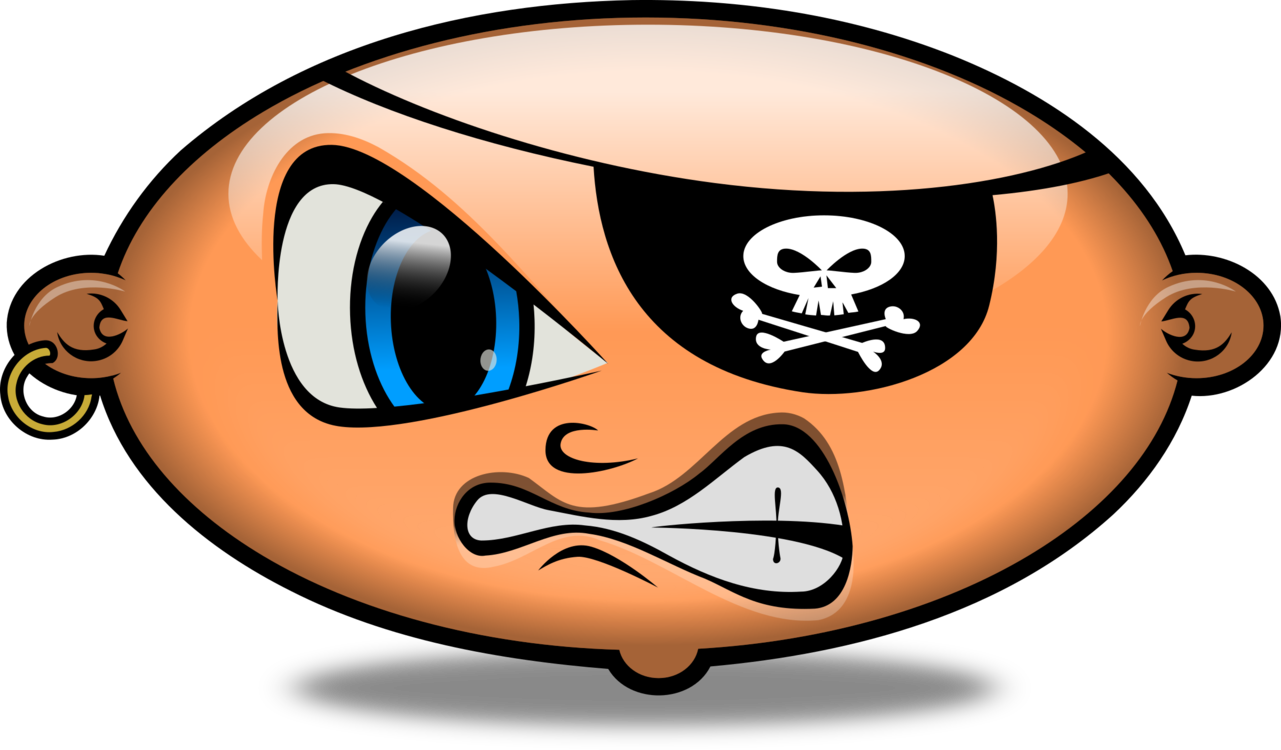Eyepatch Piracy Adhesive Bandage - Pirate Eyepatch Clipart (1281x750), Png Download