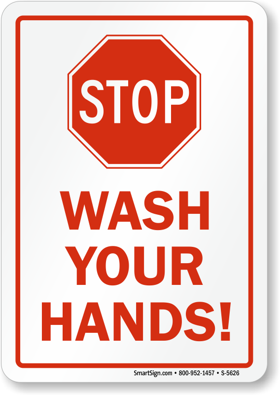 Stop Wash Your Hands - Wash Your Hands Poster Pdf (568x800), Png Download