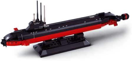 Sluban Nuclear Submarine M38-b0391 - Sluban Nuclear Submarine Chinese Army / Navy Jin Class (500x343), Png Download