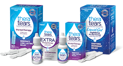 Theratears® Dry Eye Therapy Lubricant Eye Drops' Unique - Thera Tears Extra (486x261), Png Download