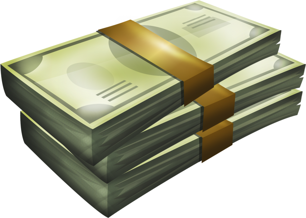 Money Stack - Money Stack Vector Png (980x700), Png Download