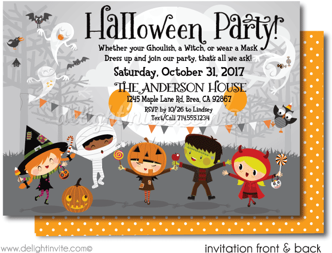 K#friendly Halloween Party Invitations [di-10405fc] - Halloween Party Invitations (656x530), Png Download