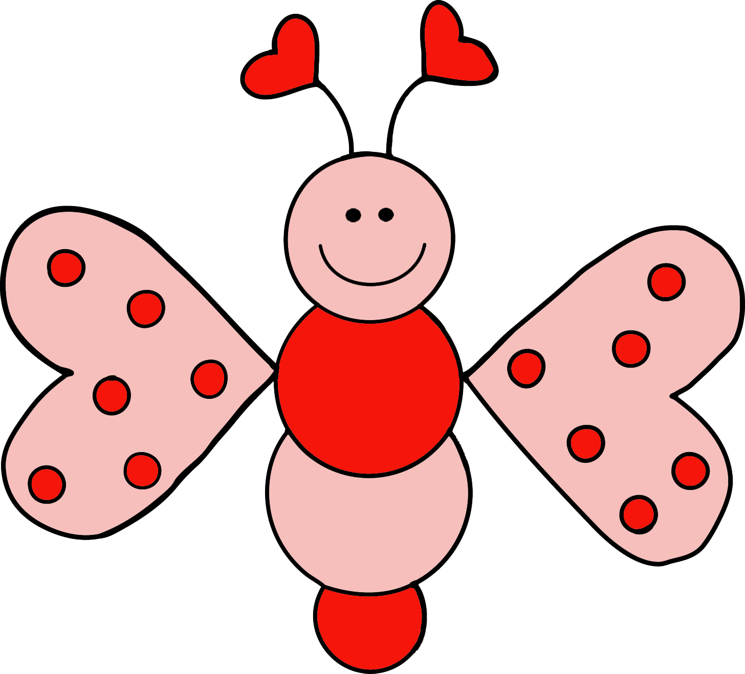 February Clip Art - Love Bug Clip Art (1456x1318), Png Download
