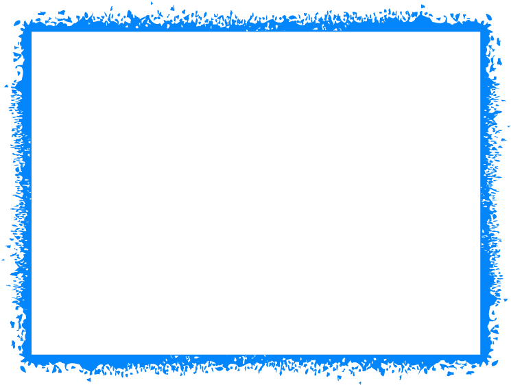 Blue Full Sheet Grunge Border - Blue Border Frame Png (792x612), Png Download
