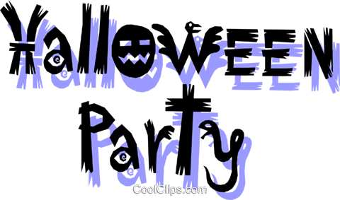 Halloween Party Royalty Free Vector Clip Art Illustration - Halloween Party Clipart Images Free (480x283), Png Download