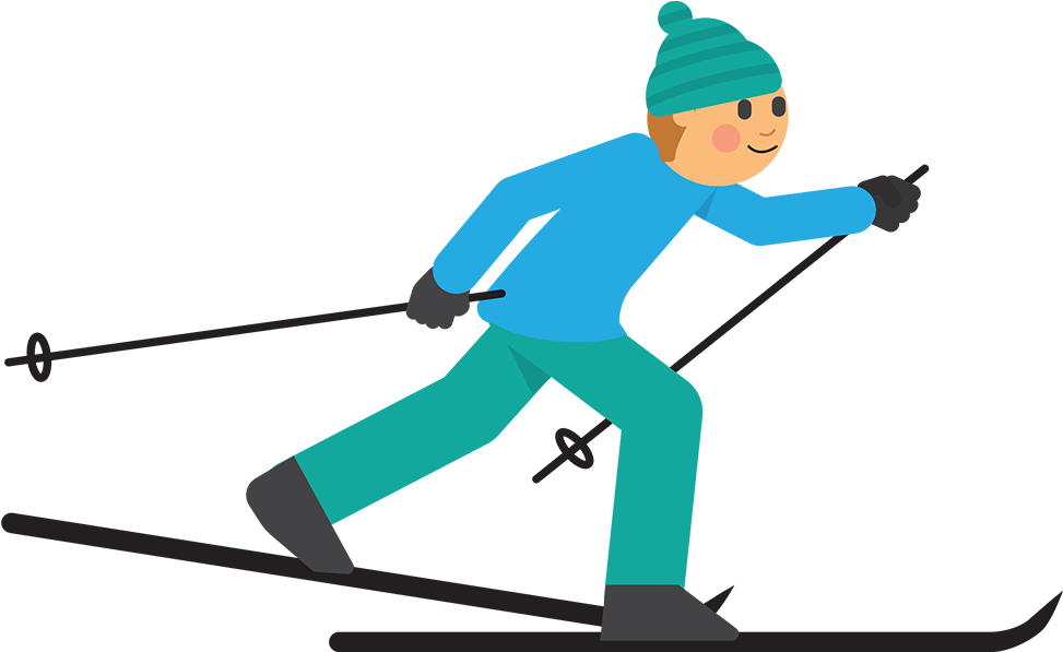 Clipart Cross Country Images Brain - Cross-country Skiing (1000x1000), Png Download