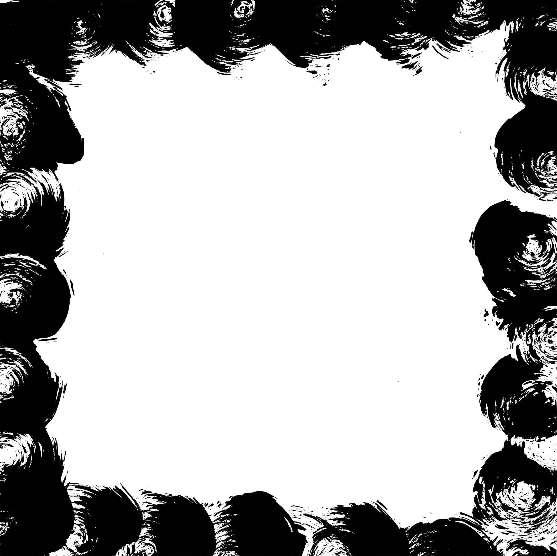 10 Square Grunge Frame Vol - Silhouette (2121x2120), Png Download