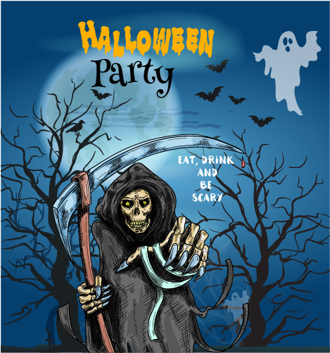 A Halloween Party Is A Great Chance For Celebrating, - Halloween Party Invitation Card (500x605), Png Download