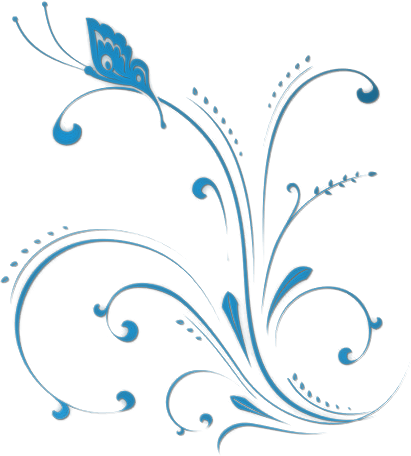 Adornos Florales En Formato Png - ภาพ วาด ผีเสื้อ กับ ดอกไม้ (411x456), Png Download