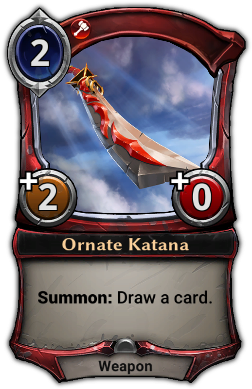 Ornate Katana - Eternal Card Game Oni (529x801), Png Download