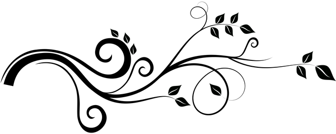 Enredadera Rama Hojas Naturaleza Adorno Pr - Png Black And White (680x340), Png Download