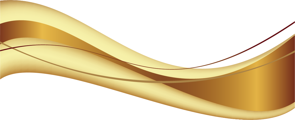 Freeuse Stock Yellow Angle Font Wavy Lines Cartoon - Linea Curva Dorada Png (1217x496), Png Download