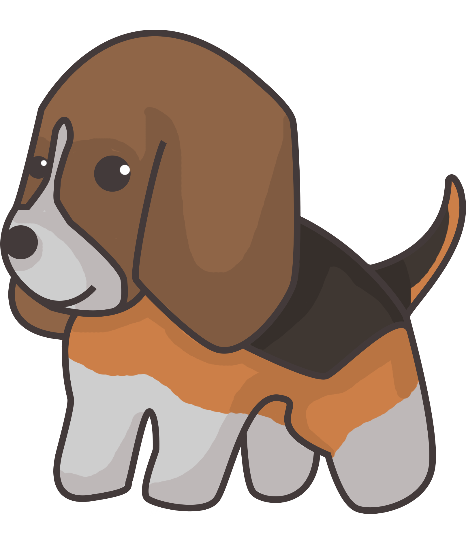 Chibi Beagle - Dog (2480x3508), Png Download