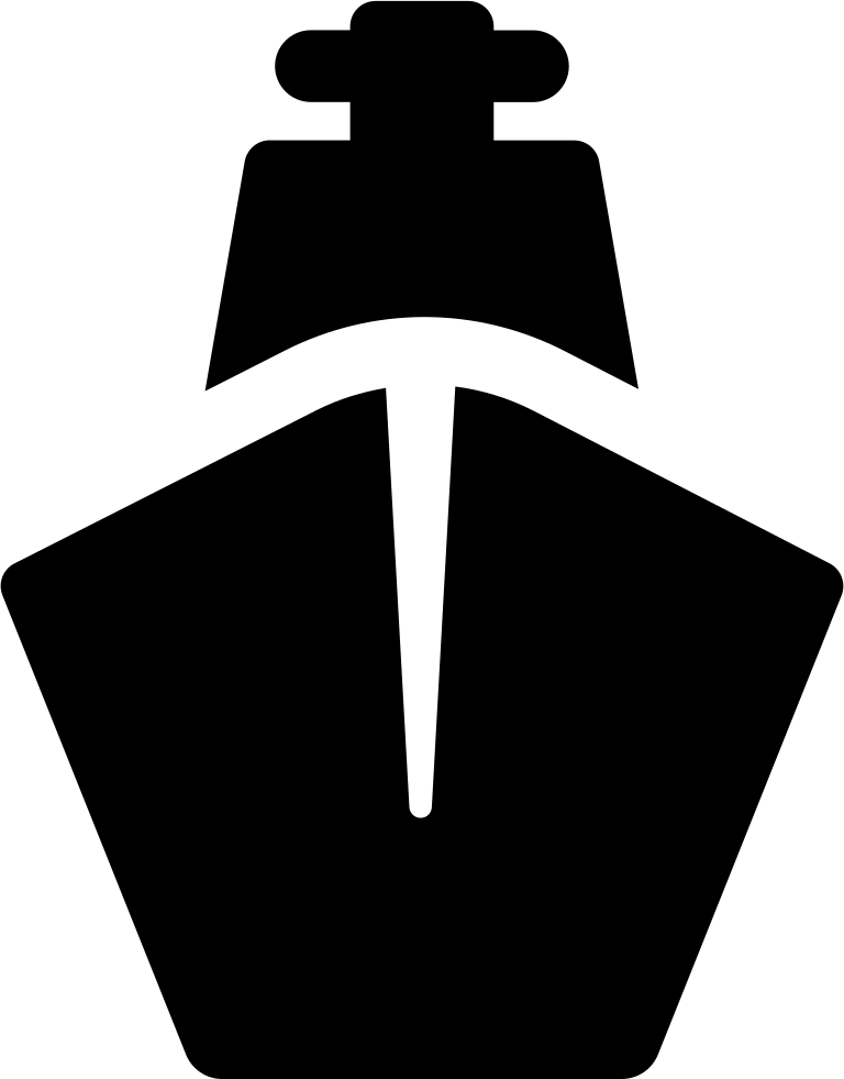 Ship Front View Svg - Ship Front View Vector (768x981), Png Download