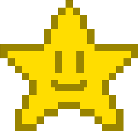 Meh Star - Pixel Art Mario Star (1200x768), Png Download