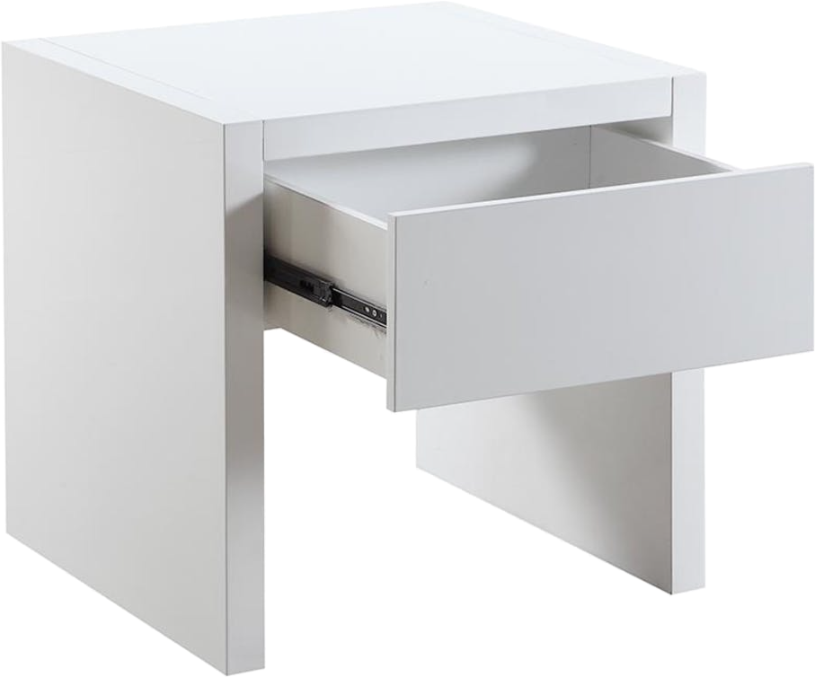 Glossy White End Table - Coffee Table (907x754), Png Download