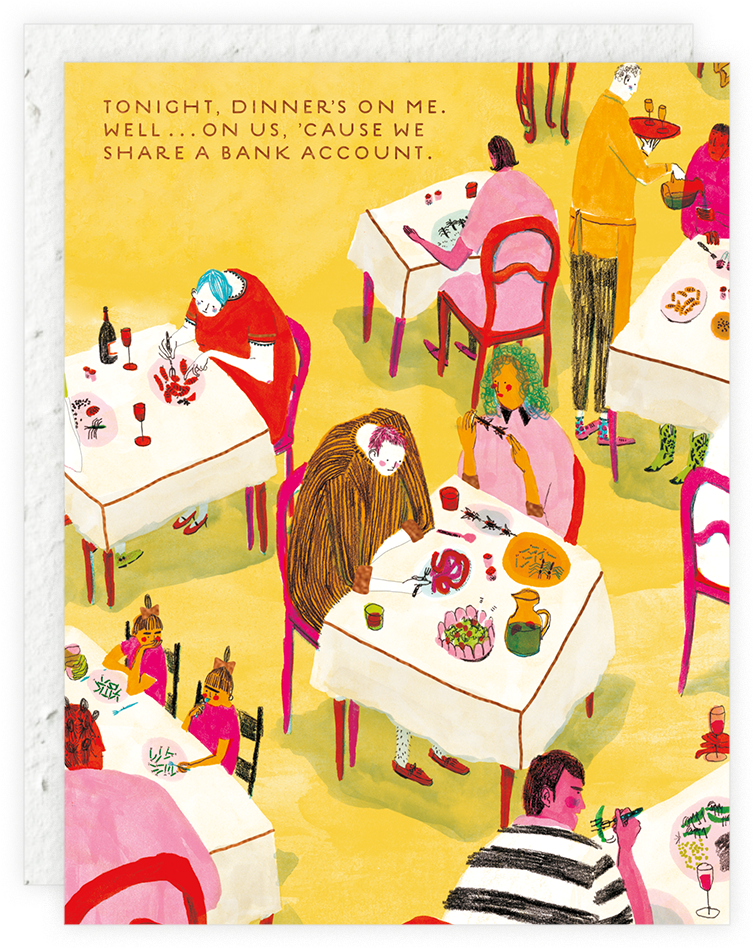 Dinner's On Me - Illustration (1000x1000), Png Download