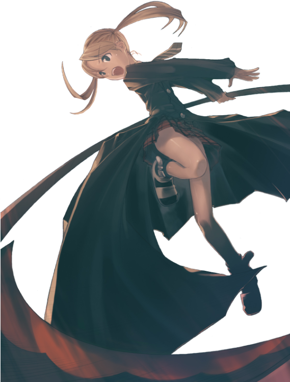 Soul Eater Clipart Demon Scythe - Soul Eater Maka Fanart (568x758), Png Download