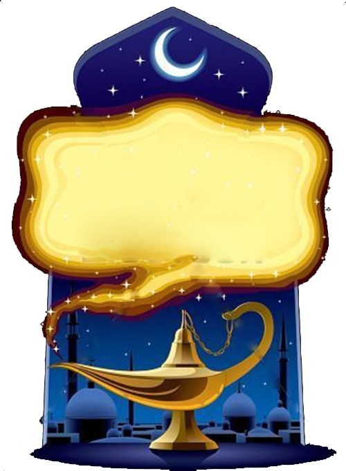 Genie Lamp Clipart Blue Genie - Lámpara De Aladino Imágenes (500x680), Png Download