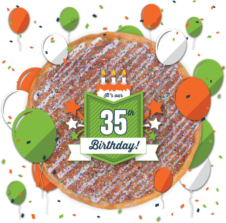 Birthday Cake Pizza - Illustration (900x900), Png Download