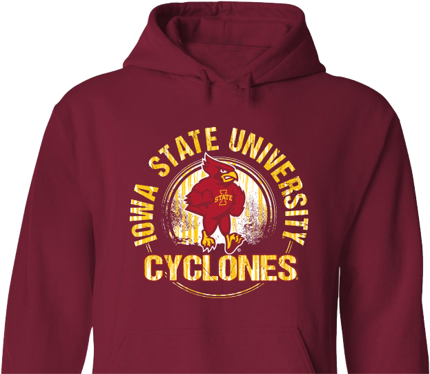 Iowa State - December - Hoodie (652x553), Png Download