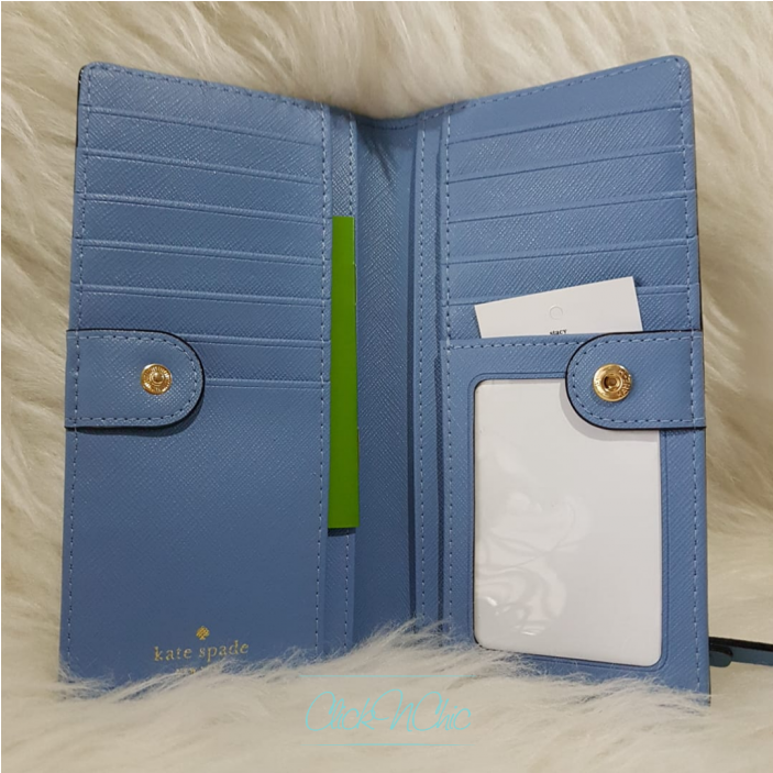 Kate Spade Tile Blue New York Laurel Way Stacy Wallet - Wallet (702x1080), Png Download