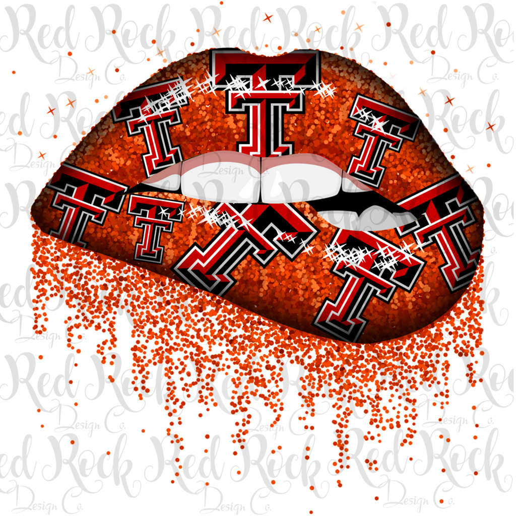 Texas Tech Glitter Lips - Alabama Dripping Lips Svg (1024x1024), Png Download