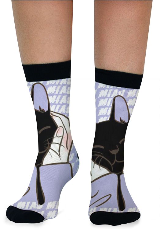 Meia Catboy De Paula Carolinana - Meias De Corrida Divertidas (800x800), Png Download