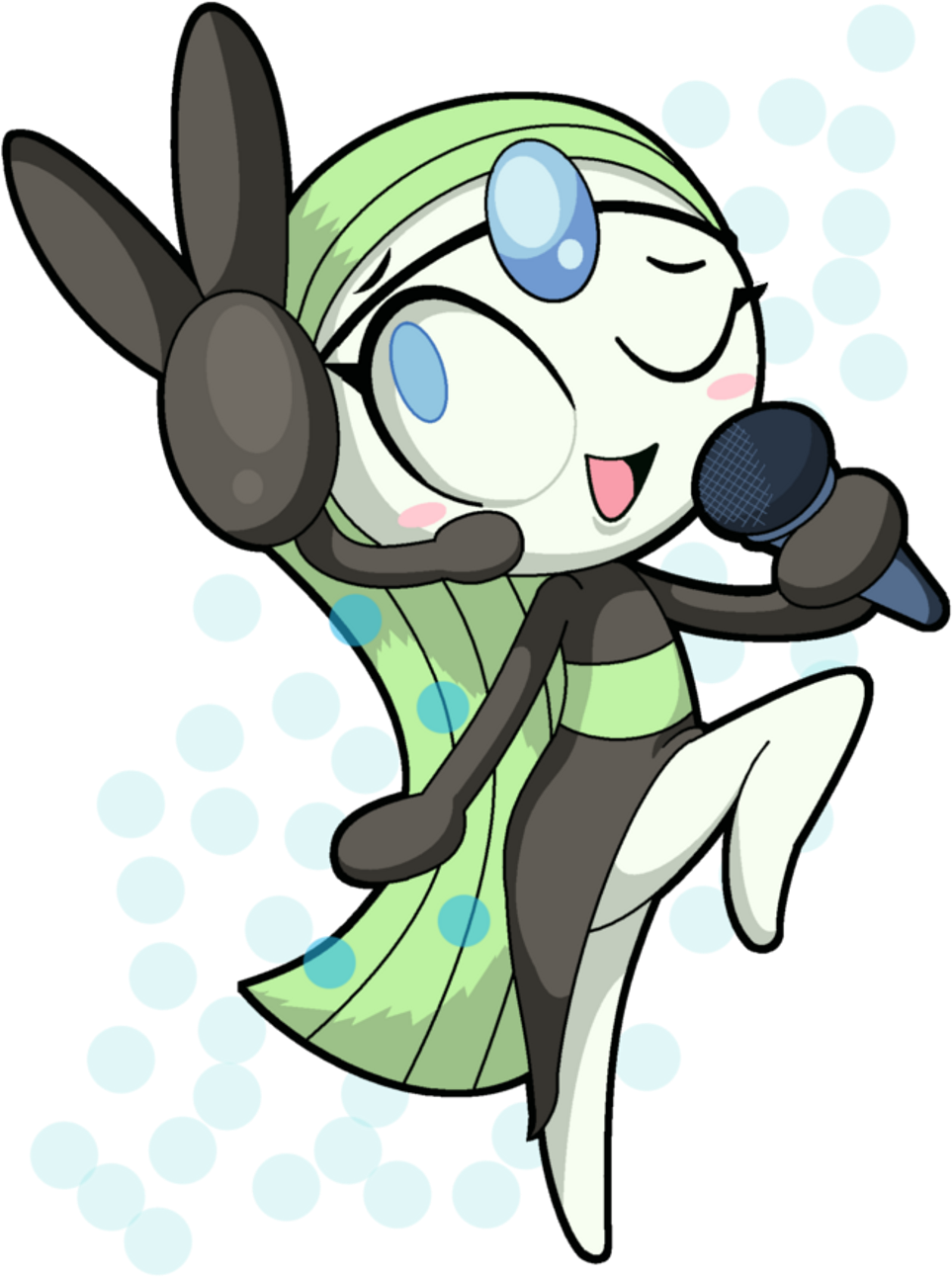 #pokemon #meloetta #kawaii #freetoedit - Pokemon Meloetta Art (1024x1317), Png Download