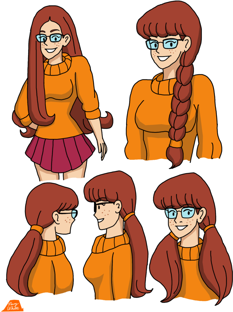 Velma Dinkley Hairstyles 3 By Matthew - Velma With Long Hair (777x1029), Png Download