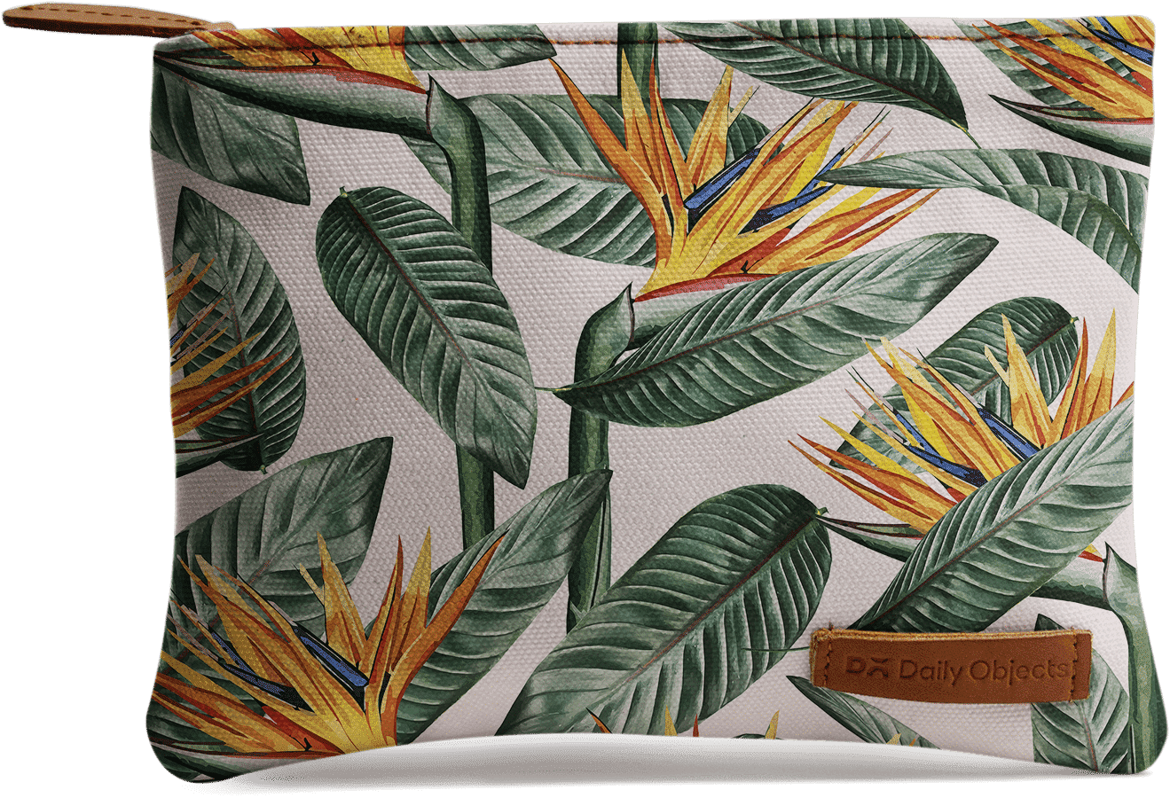 Dailyobjects Bird Of Paradise Leaves Regular Stash - Cushion (1319x900), Png Download